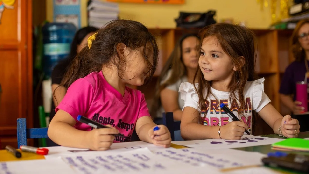 children learning